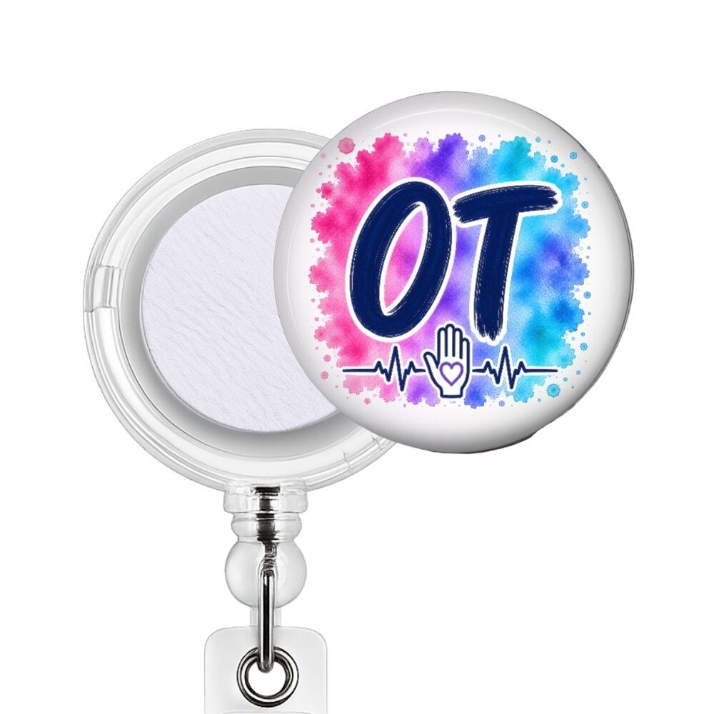 OT Badge Reel Occupational Therapist ID Holder Badge Holder Therapy